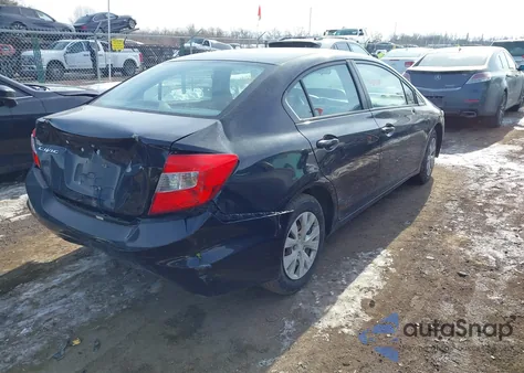 2012 Honda Civic Lx из США, поврежденный, VIN 19XFB2F51CE037850